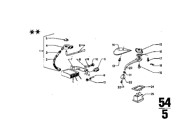 1973 BMW 3.0CS Switch Cover Diagram for 51411822904