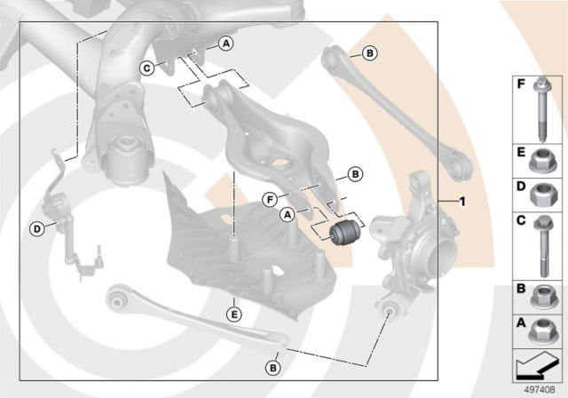 2015 BMW 328i xDrive Repair Kit, Ball Joint Diagram