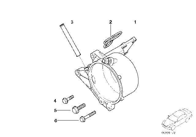 2002 BMW 745Li Alternator Mounting Diagram 1