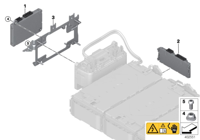 2017 BMW X5 Battery Electronic Memory Management Controller Diagram for 61277536513