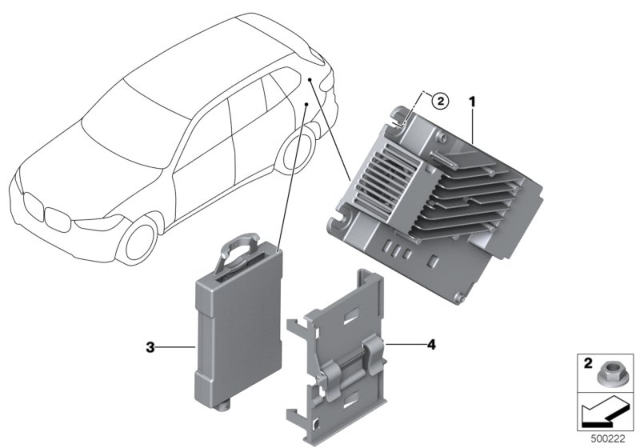 2020 BMW X4 Receiver Audio Module Diagram