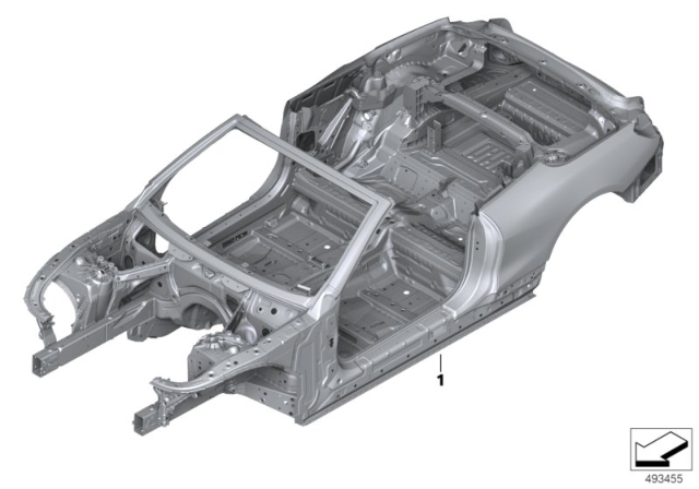 2020 BMW 840i xDrive BODY SKELETON WITHOUT CHASSI Diagram for 41007494449
