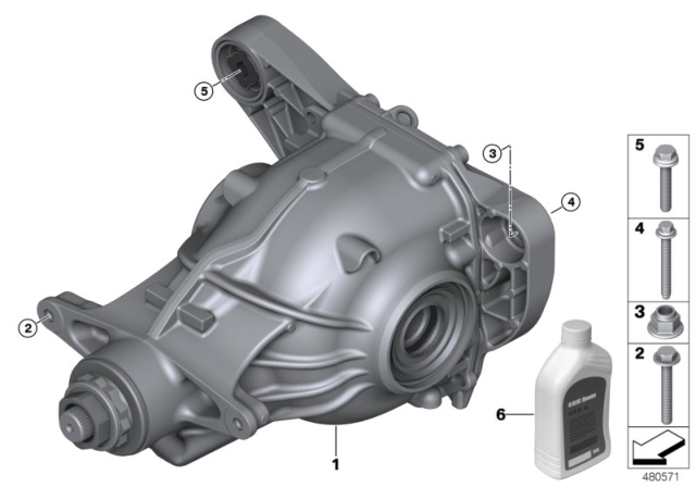 2020 BMW 530e Rear-Axle-Drive Diagram 1