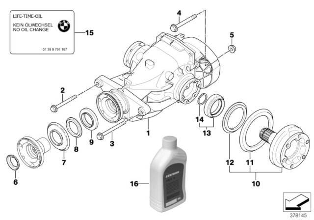 2005 BMW 745i Differential - Drive / Output Diagram