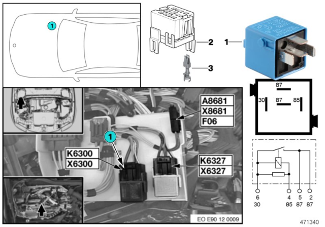 2009 BMW 328i Relay DME Diagram