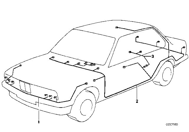 1980 BMW 320i Main Wiring Harness Diagram