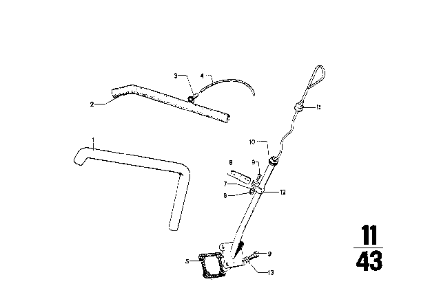 1969 BMW 1602 Dipstick Diagram 1