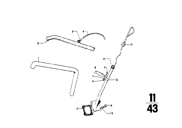 1974 BMW 2002tii Vent Hose Diagram for 11151252665