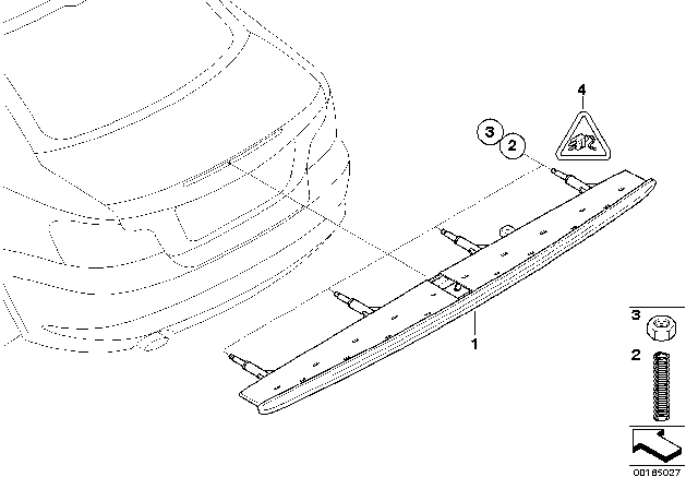 2011 BMW 135i Third Stoplamp Diagram