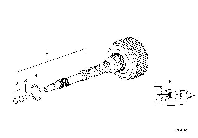 1994 BMW 530i Gasket Ring Diagram for 24231421113