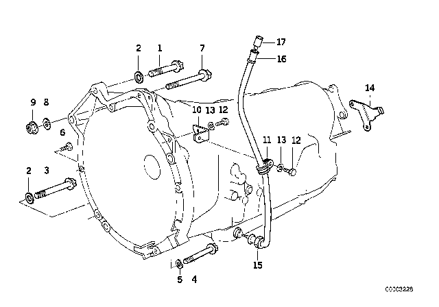 1995 BMW M3 Transmission Mounting Diagram