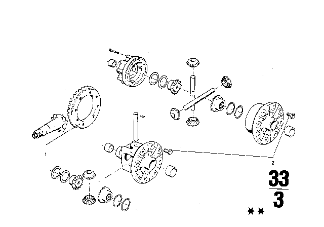 1969 BMW 2500 Crown gear Set Diagram 1