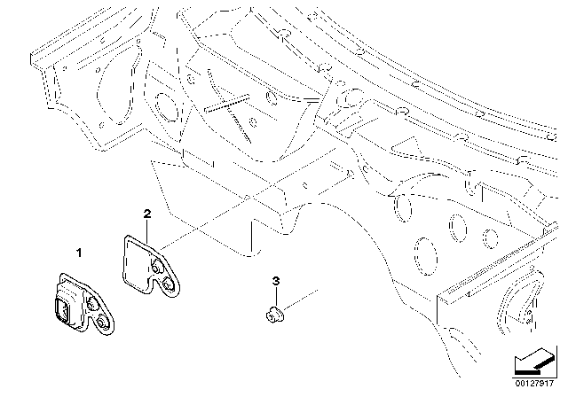 2004 BMW Z4 Various Cable Grommets Diagram