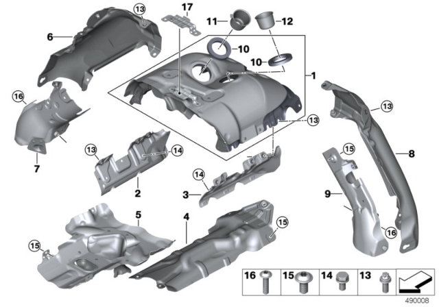 2020 BMW X5 Turbocharger Heat Protection Diagram