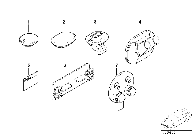 2004 BMW 325i Diverse Small Parts Diagram