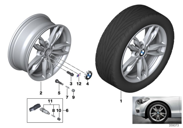 2018 BMW 230i xDrive BMW LA Wheel, M Double Spoke Diagram 2
