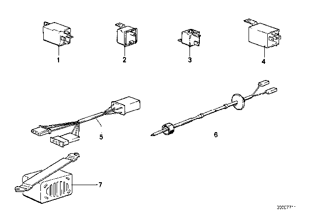 1988 BMW 635CSi Relay Diagram 1