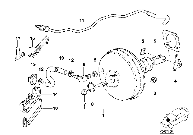 1999 BMW 740iL Power Brake Unit Depression Diagram 2