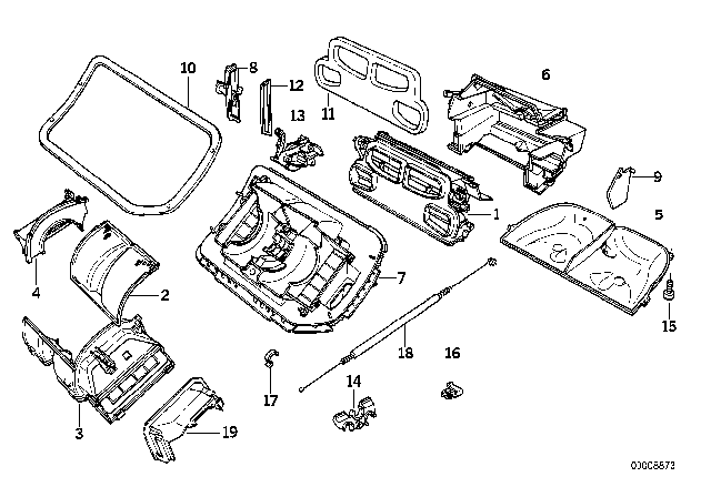 1997 BMW 318is Housing Parts - Air Conditioning Diagram 1