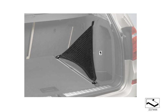 2015 BMW X3 Luggage Compartment Net Diagram 2