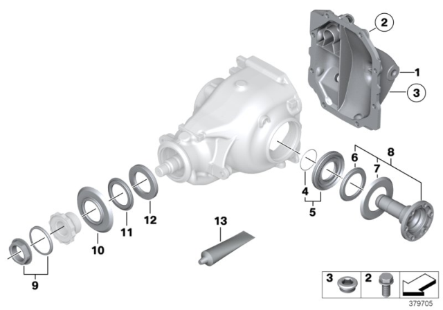 2010 BMW Z4 Final Drive, Gasket Set Diagram