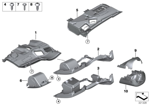 2016 BMW Z4 Mounting Parts, Instrument Panel Diagram 1