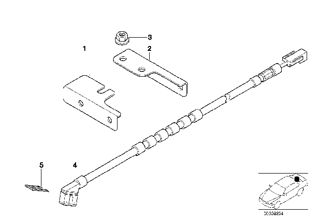 2000 BMW Z3 Bracket Cd-Changer Front Diagram for 65128398569