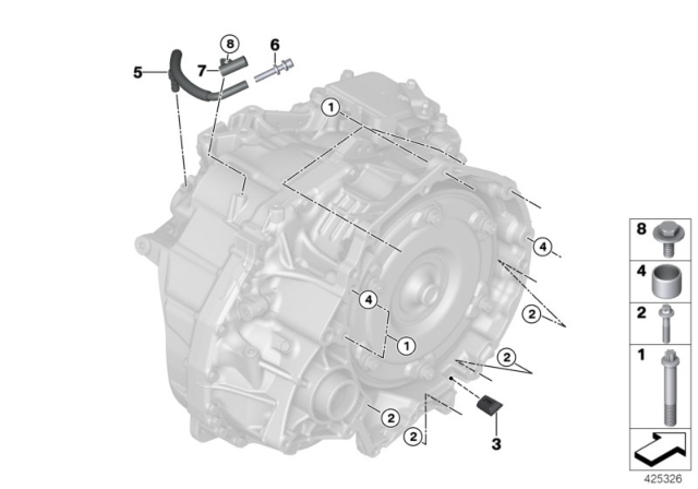 2017 BMW X1 BRACKET BREATHER PIPE Diagram for 24148642589