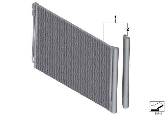 2015 BMW M6 Condenser, Air Conditioning Diagram for 64509109725