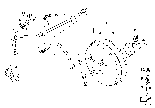 2007 BMW Z4 Vacuum Pipe Diagram for 34336768359