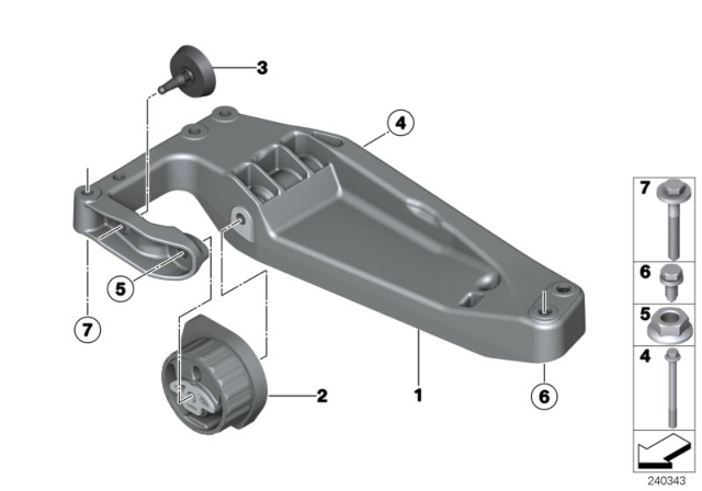 2016 BMW X3 Gearbox Suspension Diagram