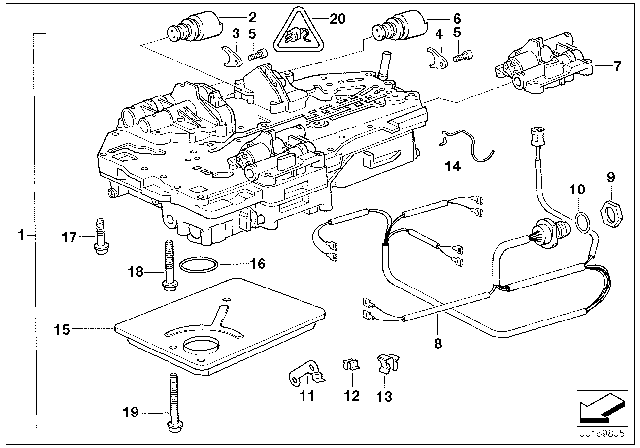 1988 BMW 750iL Pressure Regulator Diagram for 24341218774