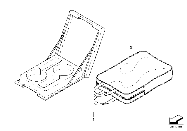 2006 BMW 550i Drink Holder-Module Diagram