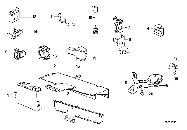 1994 BMW 750iL Alarm System Diagram