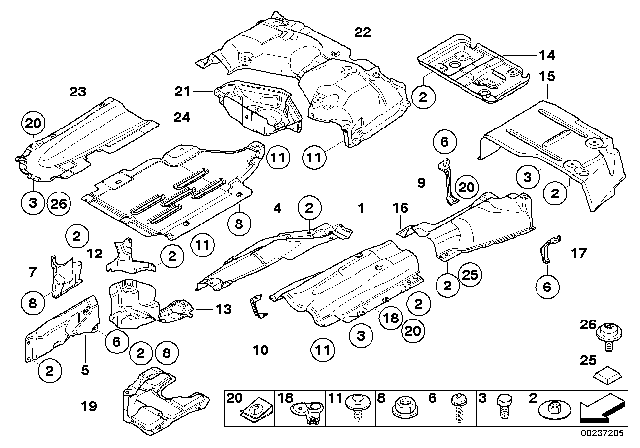 2009 BMW 328i Heat Insulation Diagram