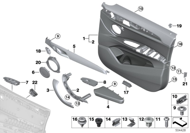 2019 BMW X2 DECORATIVE STRIP ALUMINUM LE Diagram for 51417482419