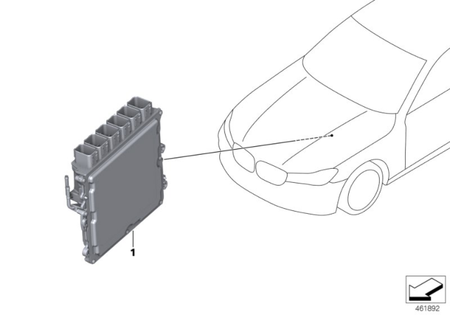 2017 BMW 750i xDrive Dme Engine Control Module Diagram for 12148686192