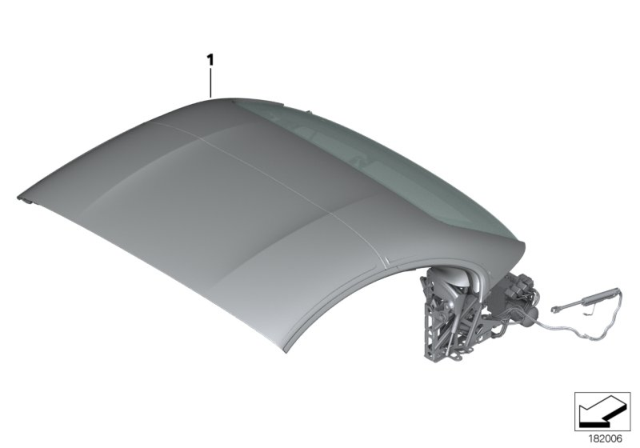 2013 BMW Z4 Roof Module Diagram for 54347245945