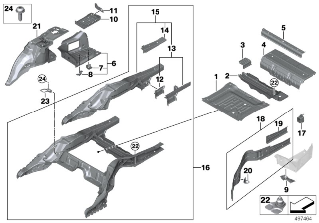 2018 BMW 740e xDrive Holder, Scr Tank Diagram for 41007436957