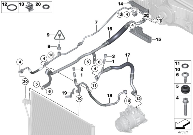 2017 BMW 650i Gran Coupe Coolant Lines Diagram