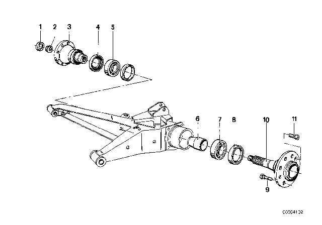 1975 BMW 530i Side Shaft Diagram for 33411123630