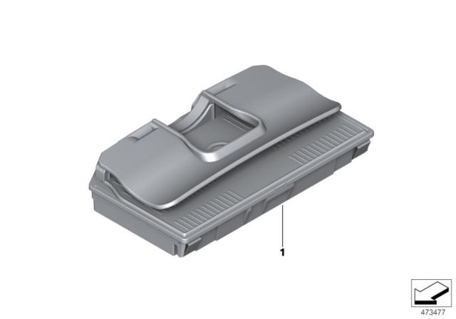 2012 BMW X3 Electronic Components Telephone Wireless Charger Station Diagram