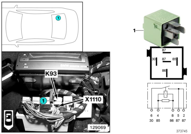 2003 BMW Alpina V8 Roadster Roadster(E52) Relay, Load-Shedding Terminal Diagram 2