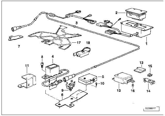 1991 BMW 325i Electric Parts, Airbag Diagram