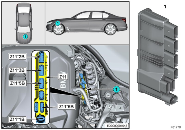 2020 BMW 530e xDrive Integrated Supply Module Diagram