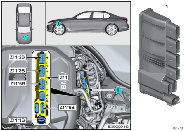 2017 BMW 530i xDrive Integrated Supply Module Diagram