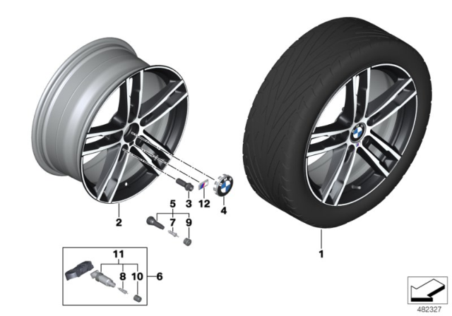 2018 BMW M240i BMW LA Wheel, M Double Spoke Diagram 4