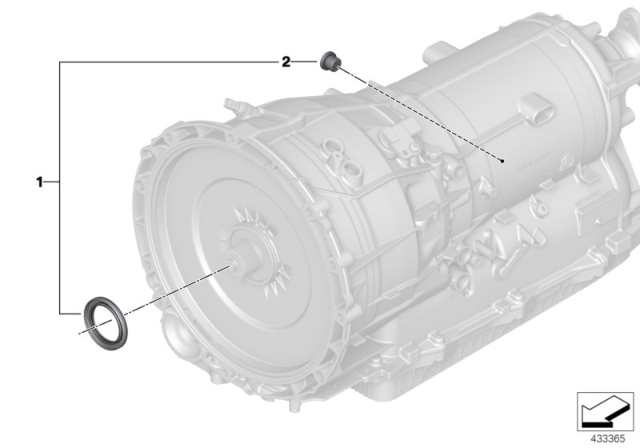 2020 BMW 530e xDrive Sealing Elements Transfer Housing (GA8P75HZ) Diagram