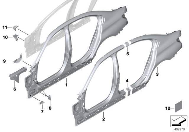 2019 BMW 330i xDrive BRACKET, WASH WATER CONTAINE Diagram for 41007488123