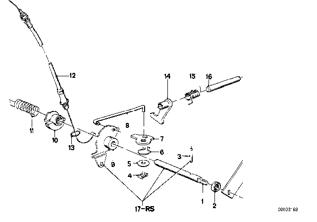 1977 BMW 630CSi Gear Shift / Parking Lock (ZF 3HP22) Diagram 2